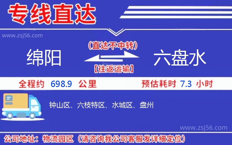 綿陽(yáng)到六盤水物流公司