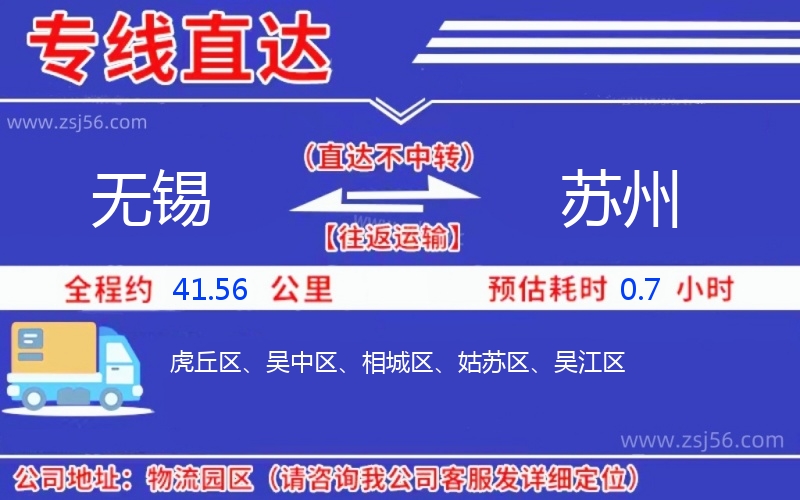 無錫到蘇州物流公司